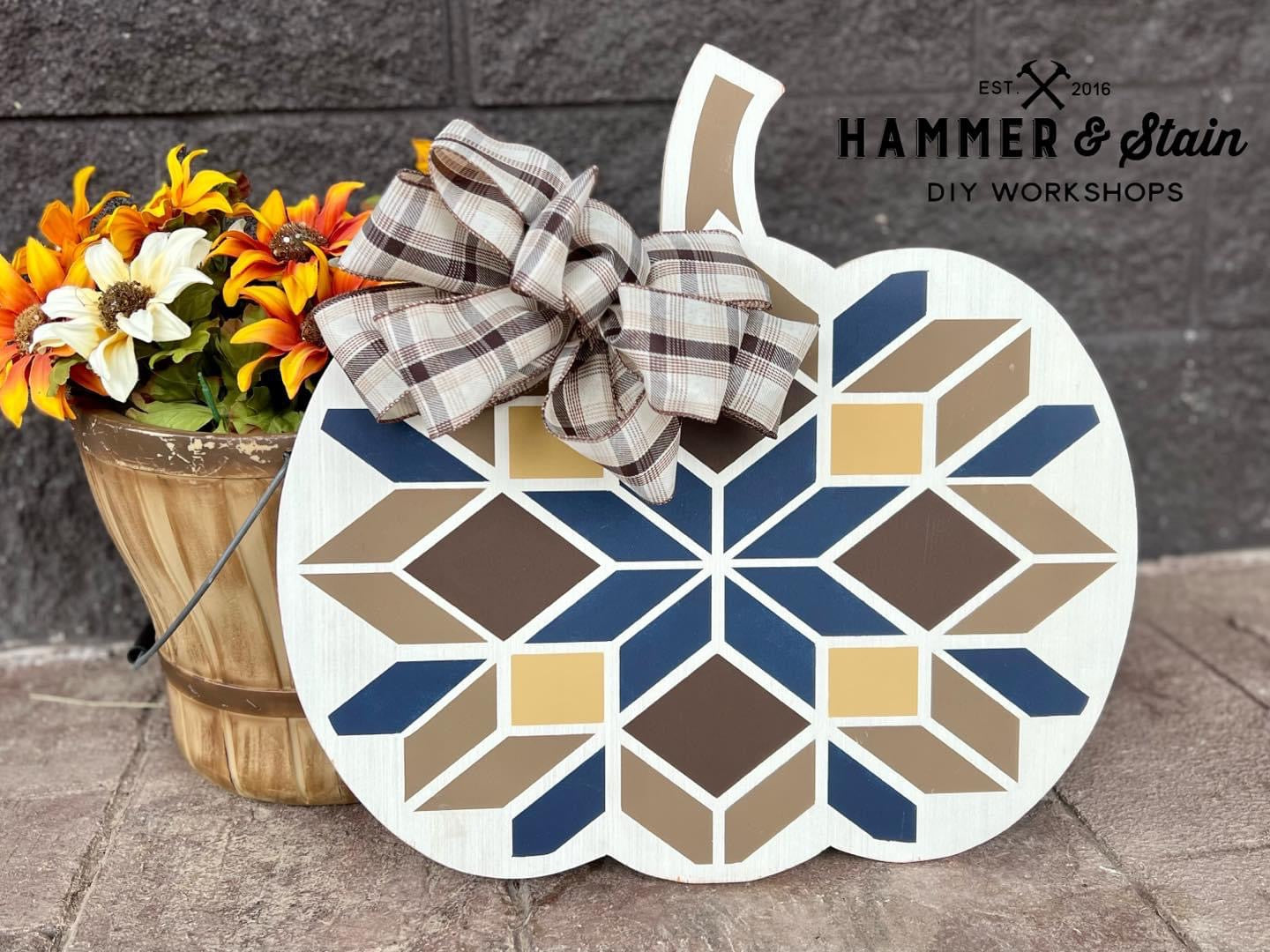 WOODEN BARN QUILT PUMPKIN PATTERN KIT OR MAKE IT FOR ME