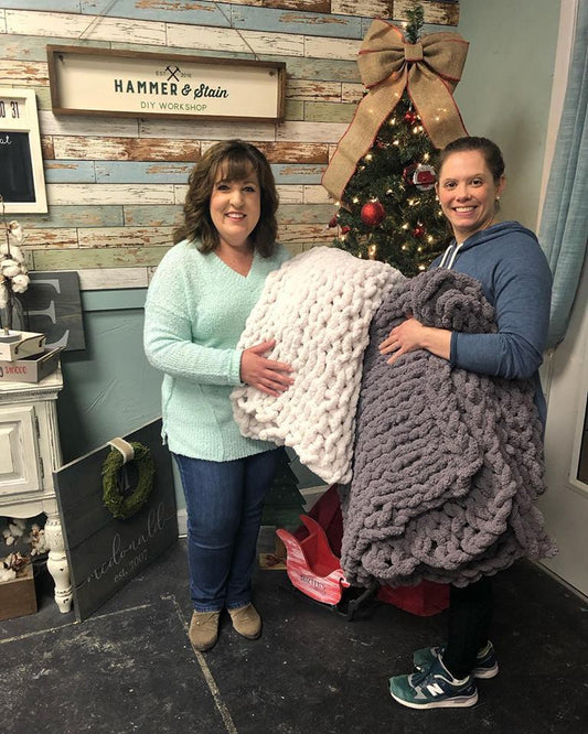 Cozy Chunky Knit Blanket Take & Make Kits or Private Events