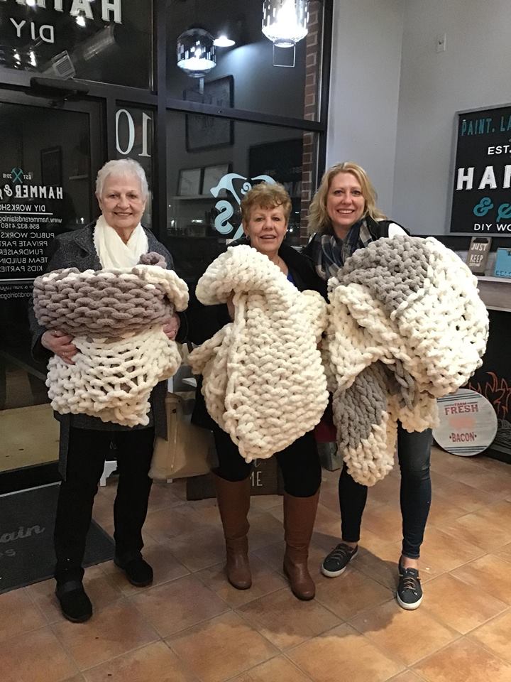 Cozy Chunky Knit Blanket Take & Make Kits or Private Events