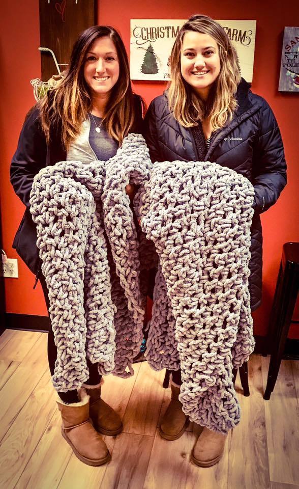 Cozy Chunky Knit Blanket Take & Make Kits or Private Events