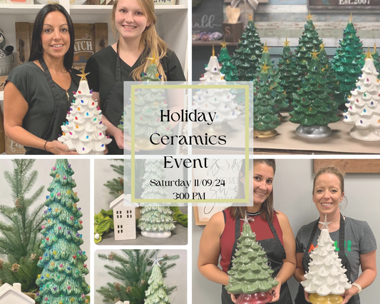 11/09/24 Saturday 3:00 PM Christmas Tree Ceramics